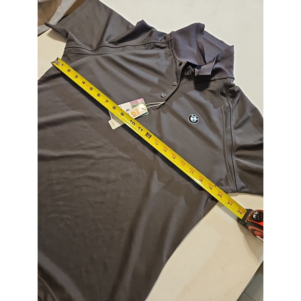 BMW Polo Shirt Womens Lg Gray Short Sleeve Tee Performance Golf NWT (A1007) - Picture 6 of 8
